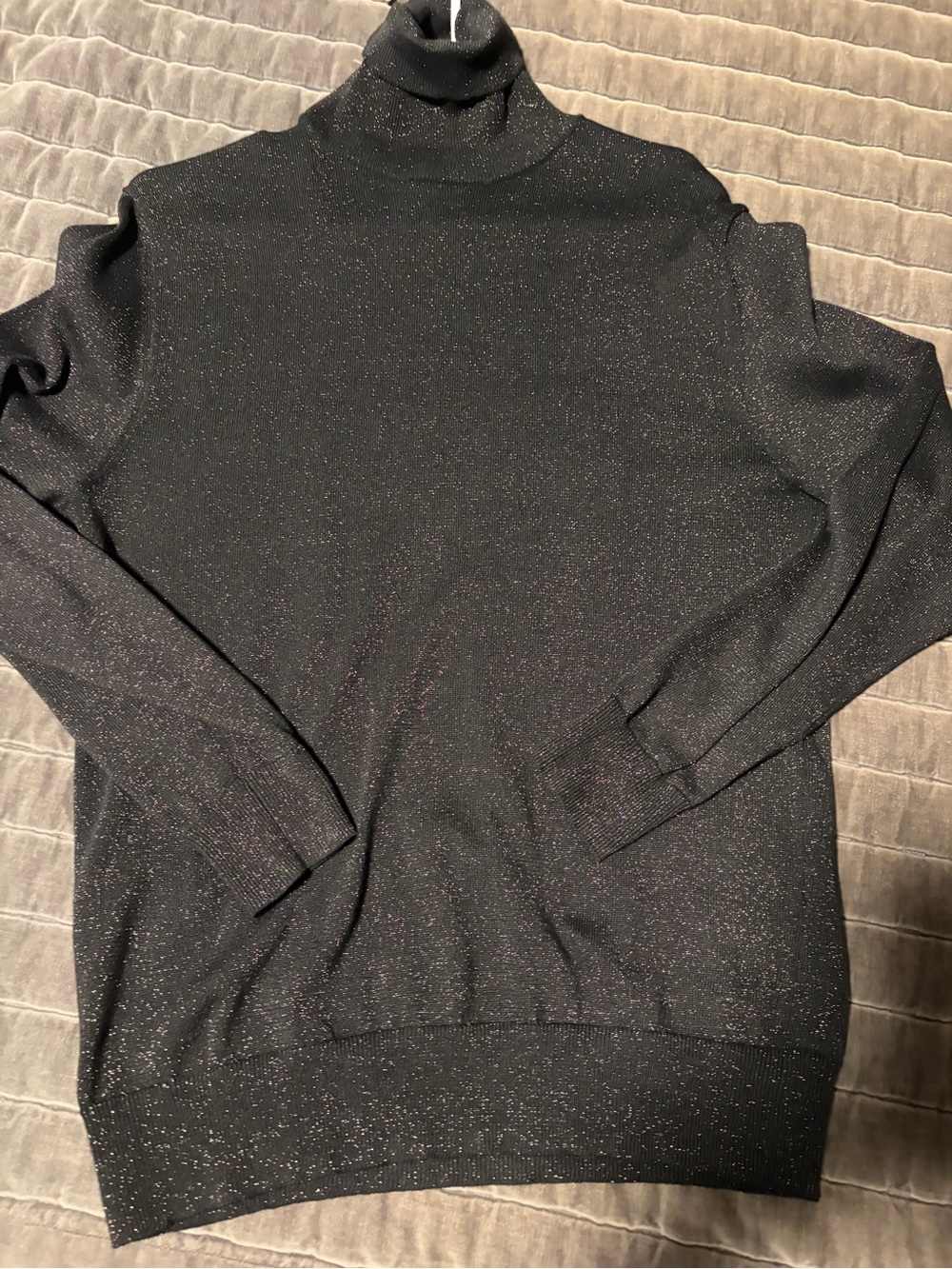 Zara Black Sparkle Turtleneck Sweater
